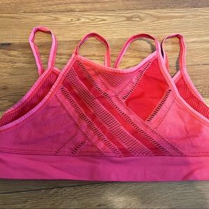 Peloton red/pink sports Bra- size medium